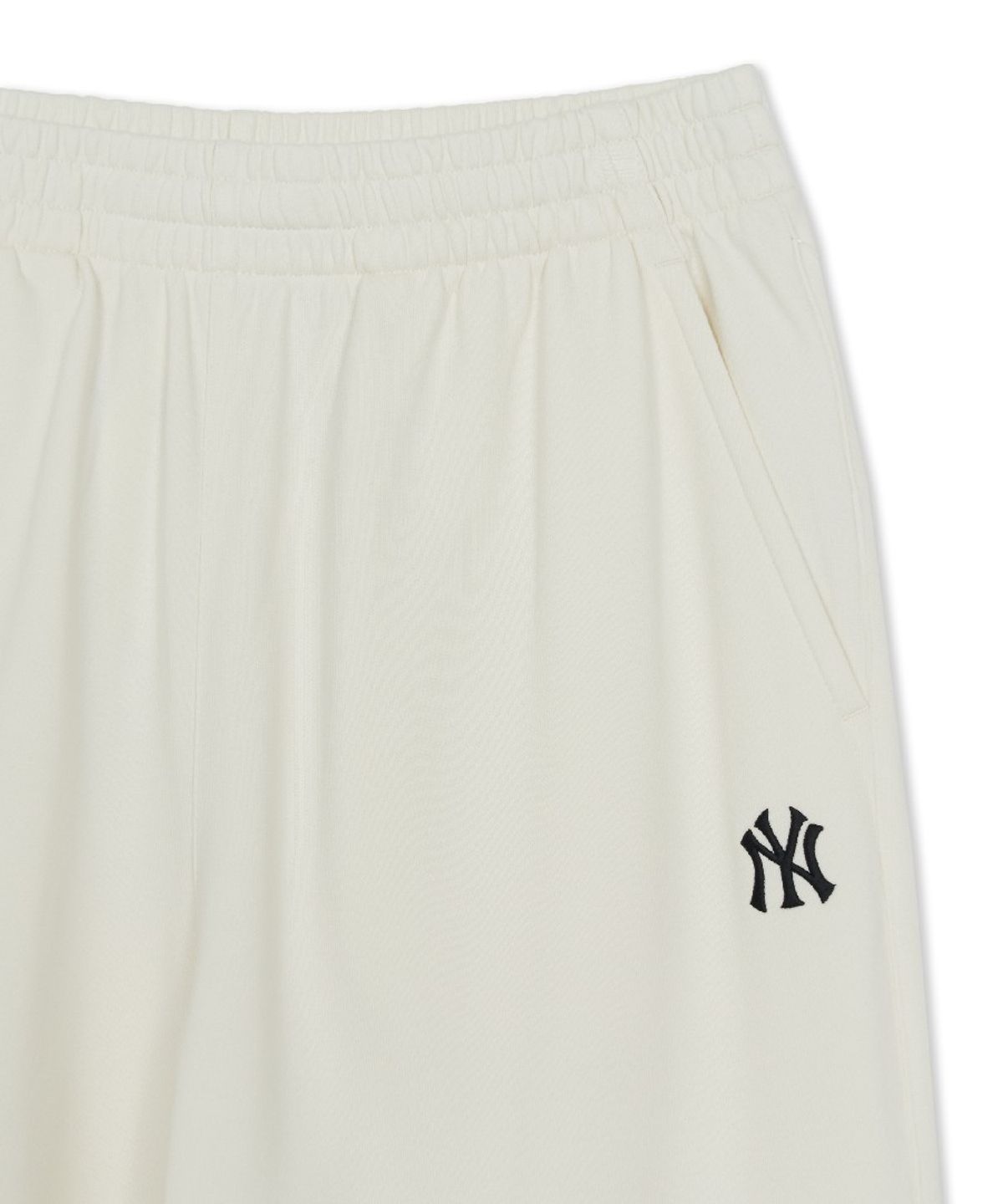엠엘비(MLB) 베이직 스몰로고 와이드 팬츠 NY (Cream)