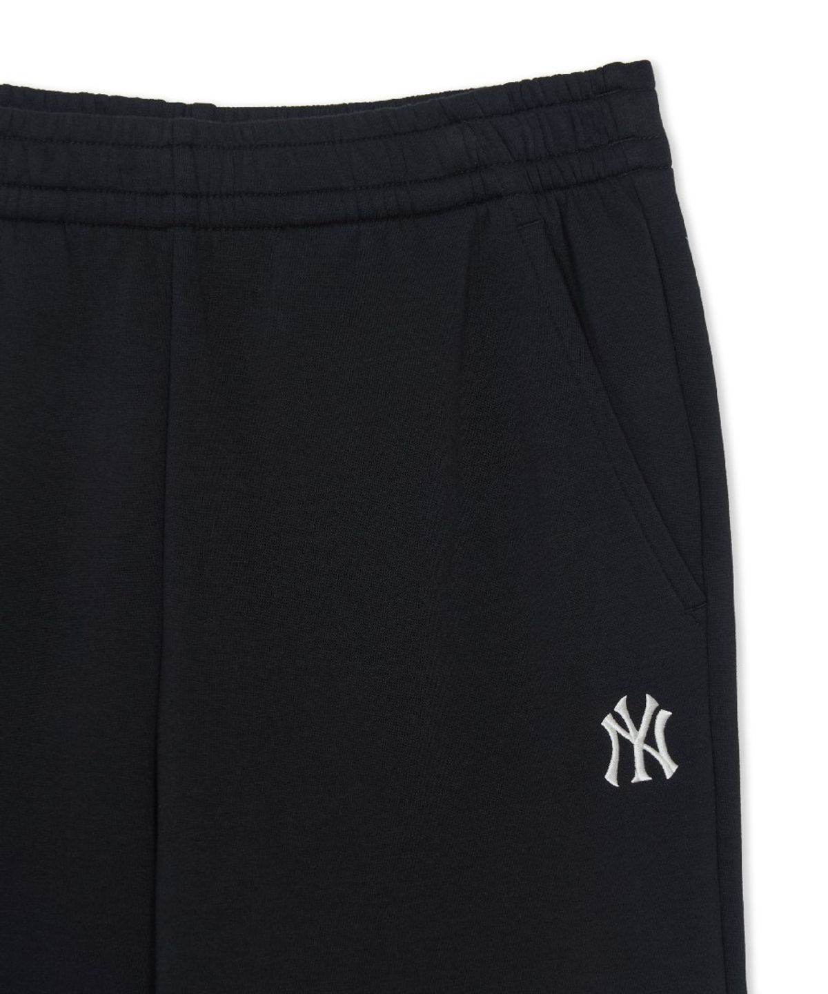 엠엘비(MLB) 베이직 스몰로고 스트레치 스트레이트 팬츠 NY (Black)