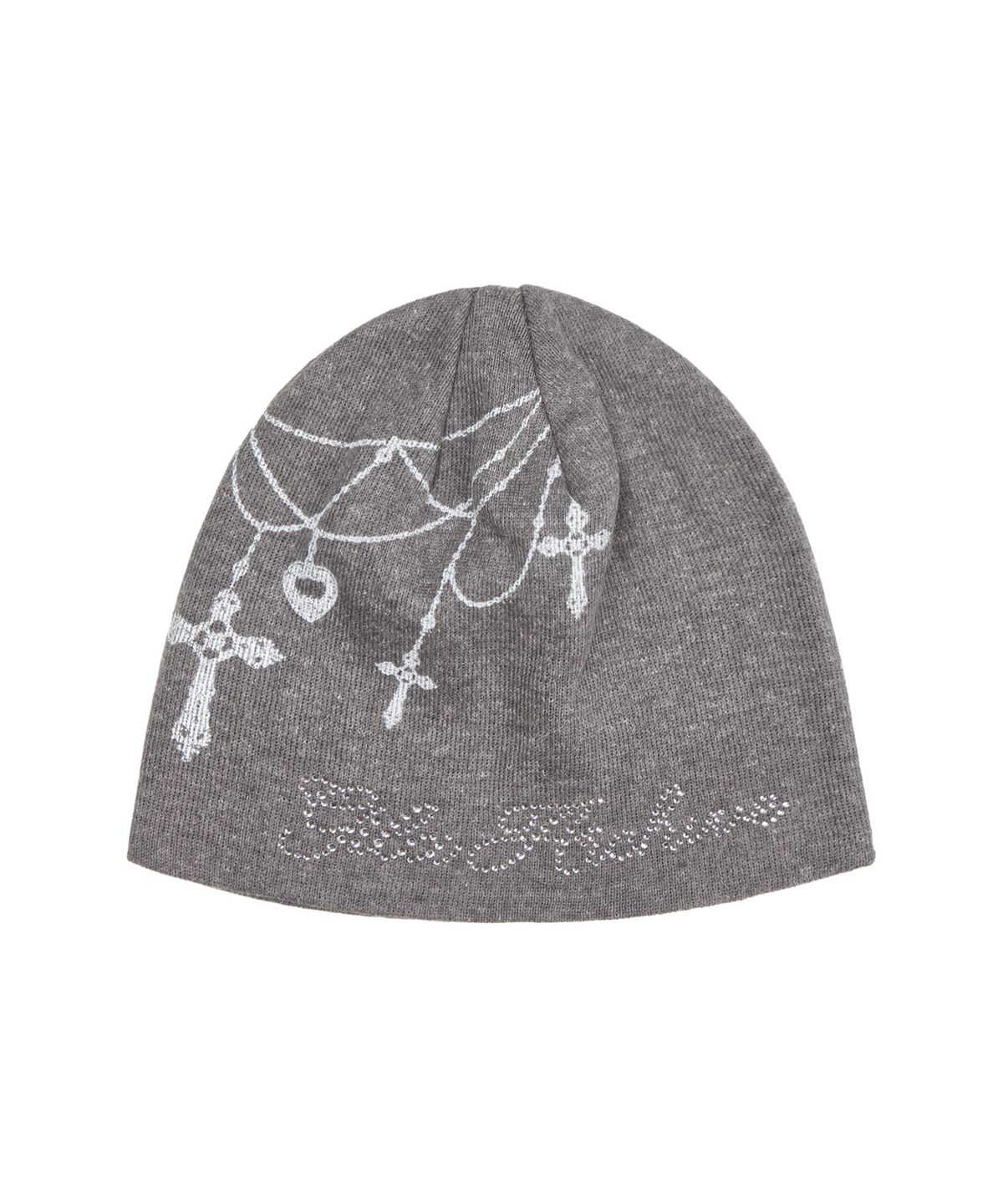 길라아카이브(GILAARCHIVE) NECKLACE SMALL LOGO BEANIE_GREY