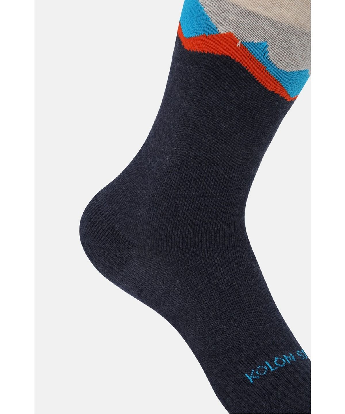 코오롱스포츠(KOLON SPORT) 등고선 패턴 컴프레션 크루 삭스 QELAX26359NAY