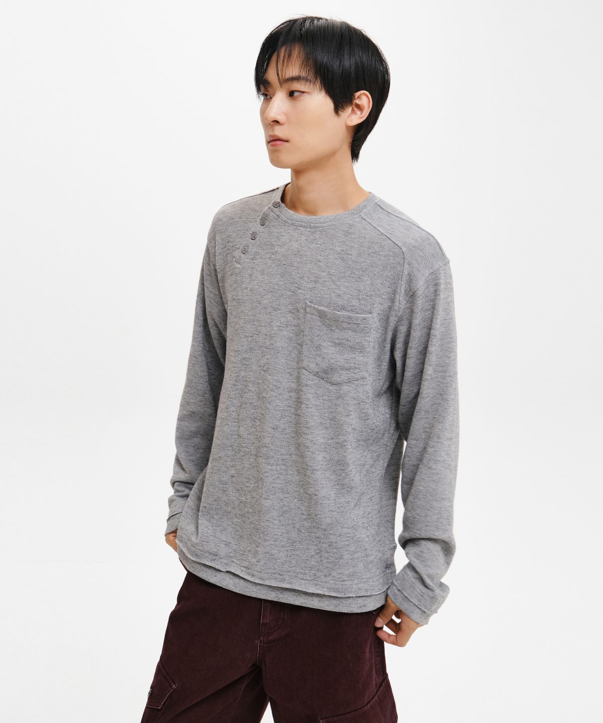 인템포무드(INTEMPOMOOD) 위캔드 니트 롱 슬리브 : 2컬러