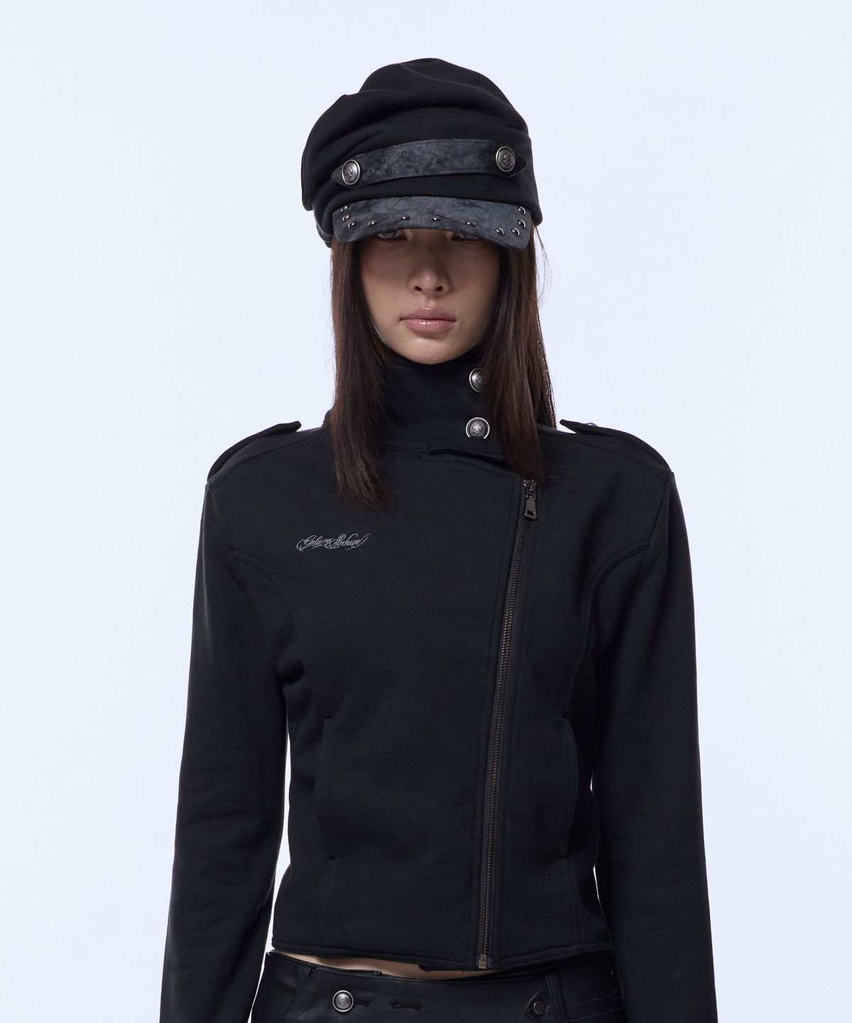 길라아카이브(GILAARCHIVE) NAPOLEON STRAP SOFT CAP_BLACK