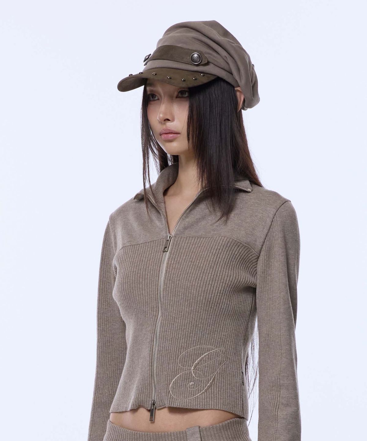 길라아카이브(GILAARCHIVE) NAPOLEON STRAP SOFT CAP_KHAKI