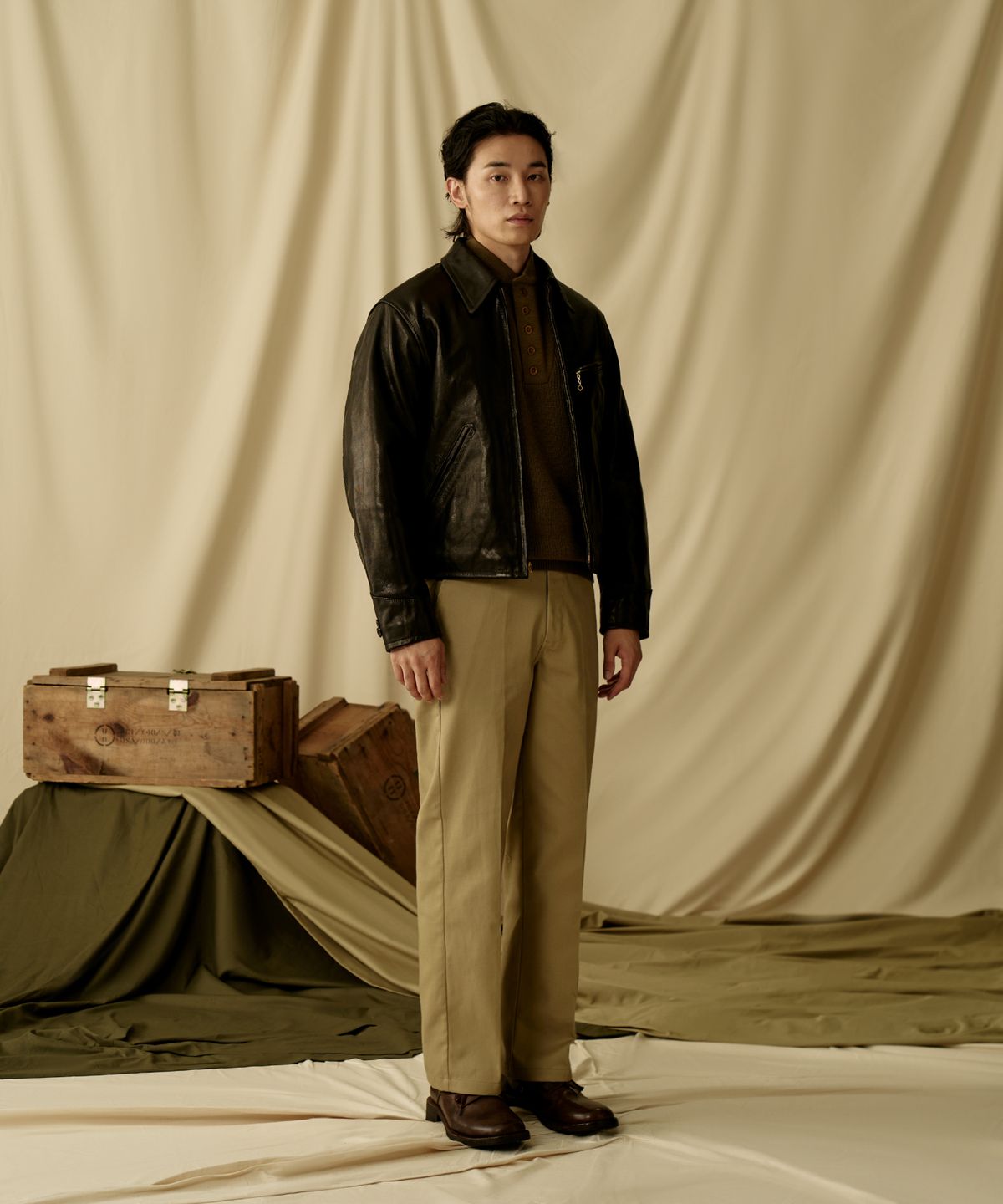 브론슨(BRONSON) Lot 391 Cossack Goatskin Leather Jacket