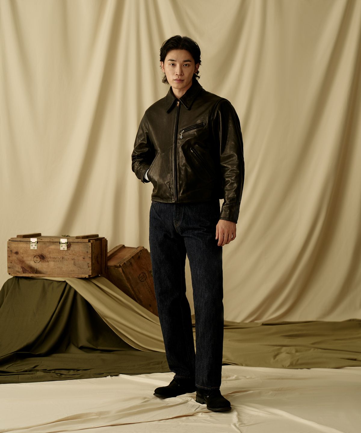 브론슨(BRONSON) Lot 391 Cossack Goatskin Leather Jacket