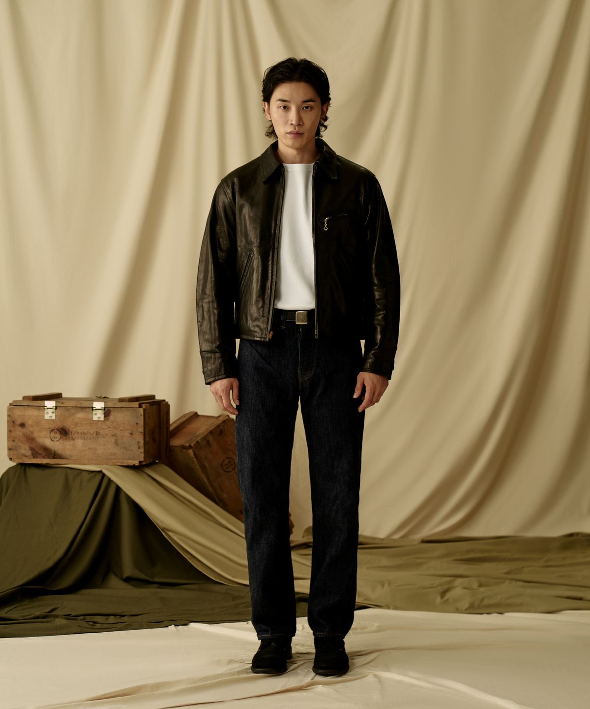 브론슨(BRONSON) Lot 391 Cossack Goatskin Leather Jacket