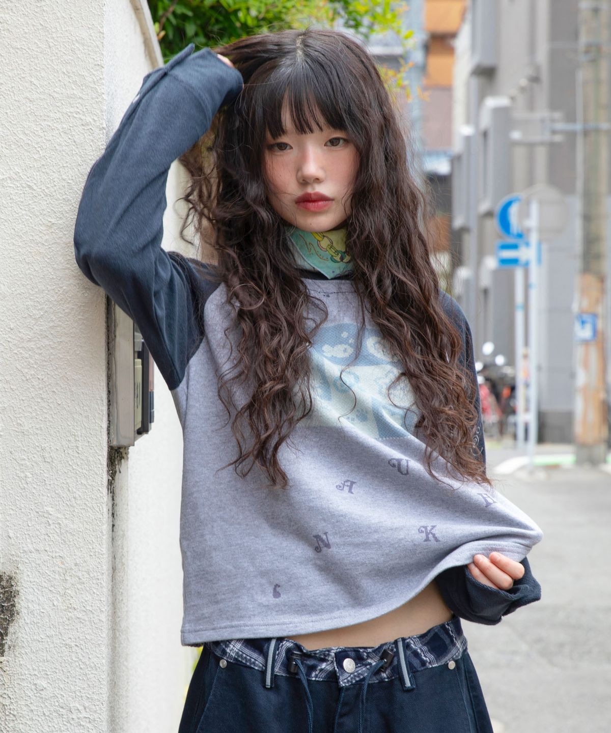 루나키후(RuNaKi'Hu') WXT091 세이란 래글런 롱슬리브 (GRAY)