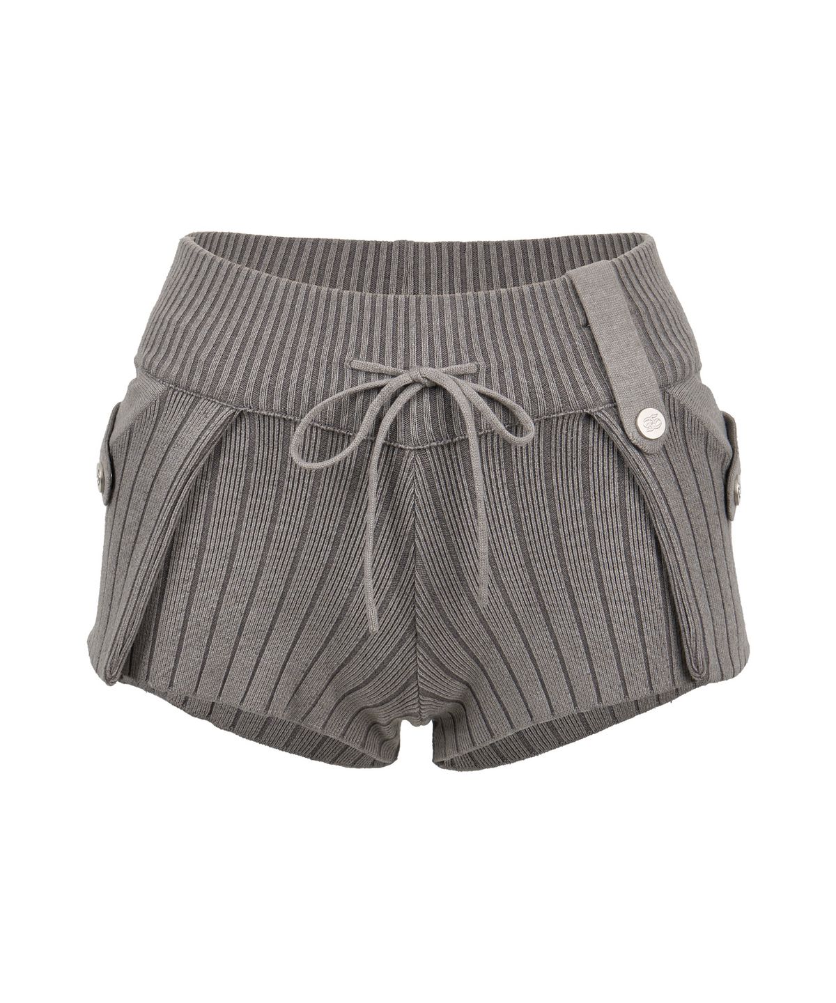 길라아카이브(GILAARCHIVE) SYMBOL STRAP POCKET KNIT SHORTS_GREY