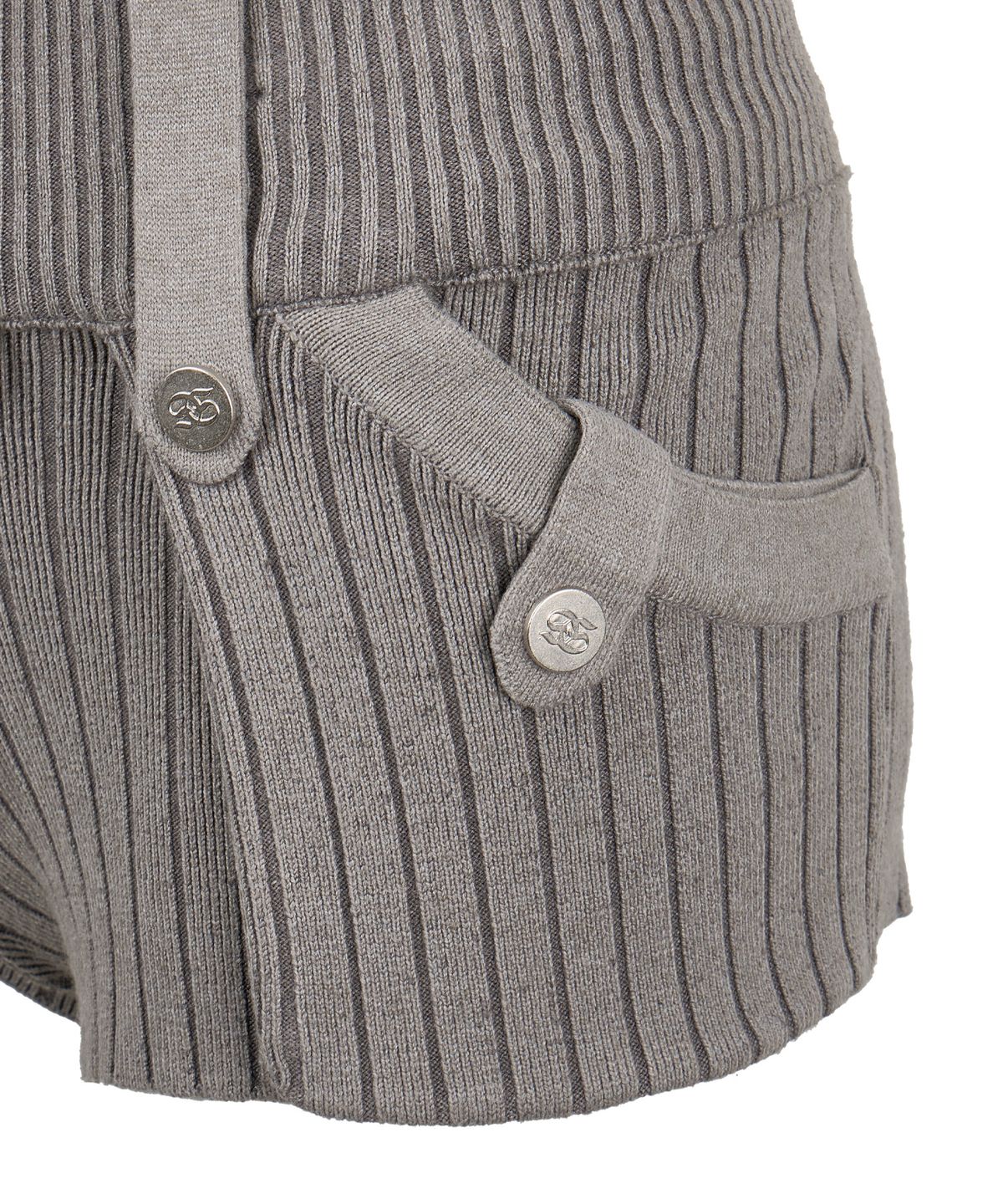 길라아카이브(GILAARCHIVE) SYMBOL STRAP POCKET KNIT SHORTS_GREY