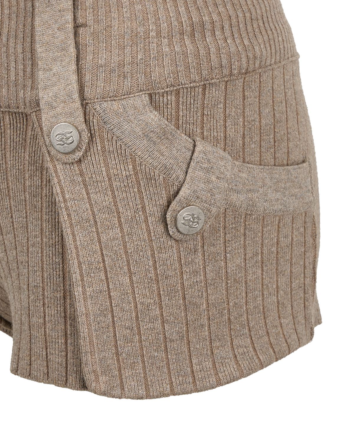 길라아카이브(GILAARCHIVE) SYMBOL STRAP POCKET KNIT SHORTS_BEIGE