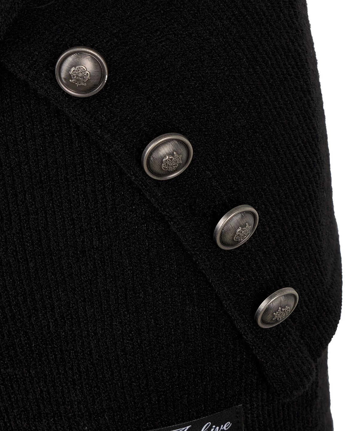 길라아카이브(GILAARCHIVE) 4-BUTTON KNIT SHORTS_BLACK
