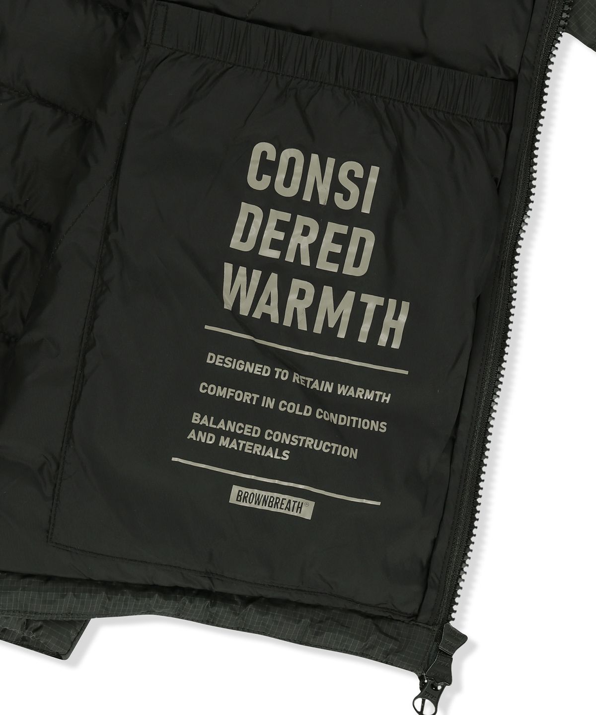 브라운브레스(BROWNBREATH) TAG SHADOW LIGHT PADDED JACKET