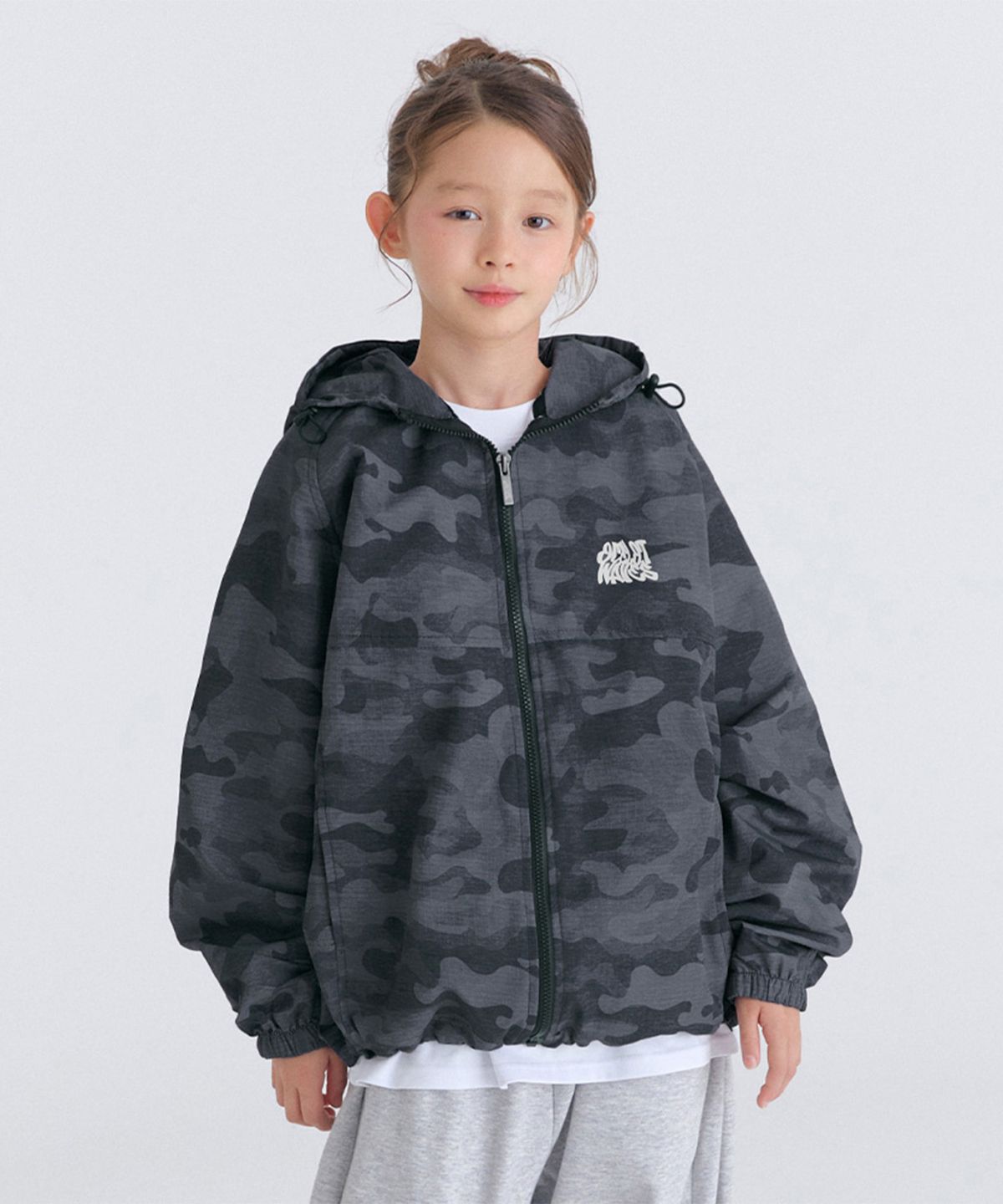 오실롯 주니어(OCELOT JUNIOR) H50 카모 바람막이 (챠콜)