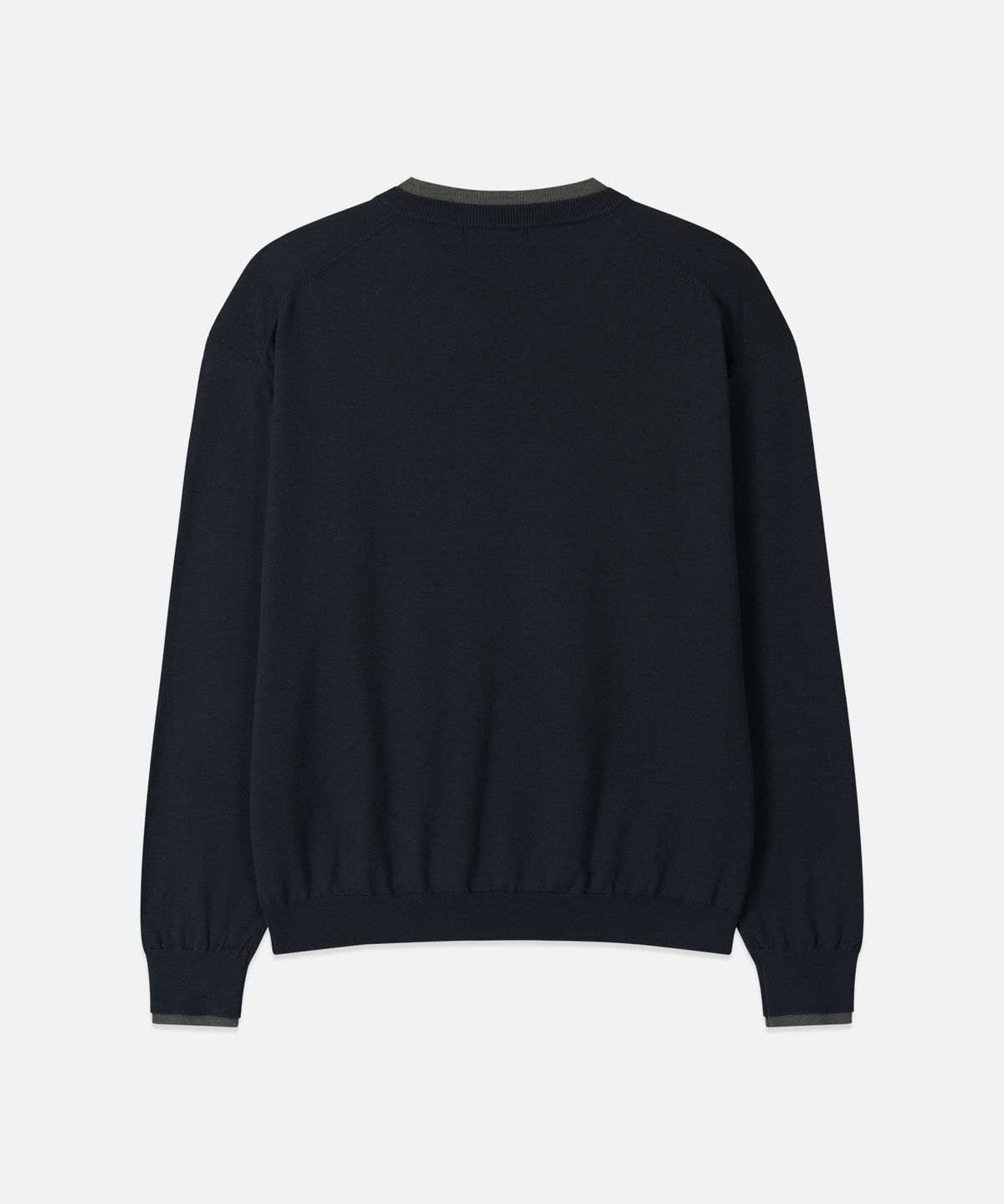 드로우핏(DRAW FIT) 더블 레이어드 소프트 헨리넥 니트 [NAVY]