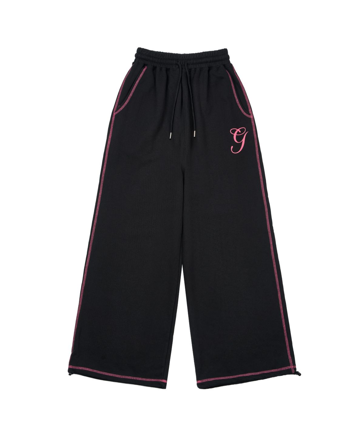 길라아카이브(GILAARCHIVE) STITCHED SMALL LOGO SWEAT PANTS_BLACK