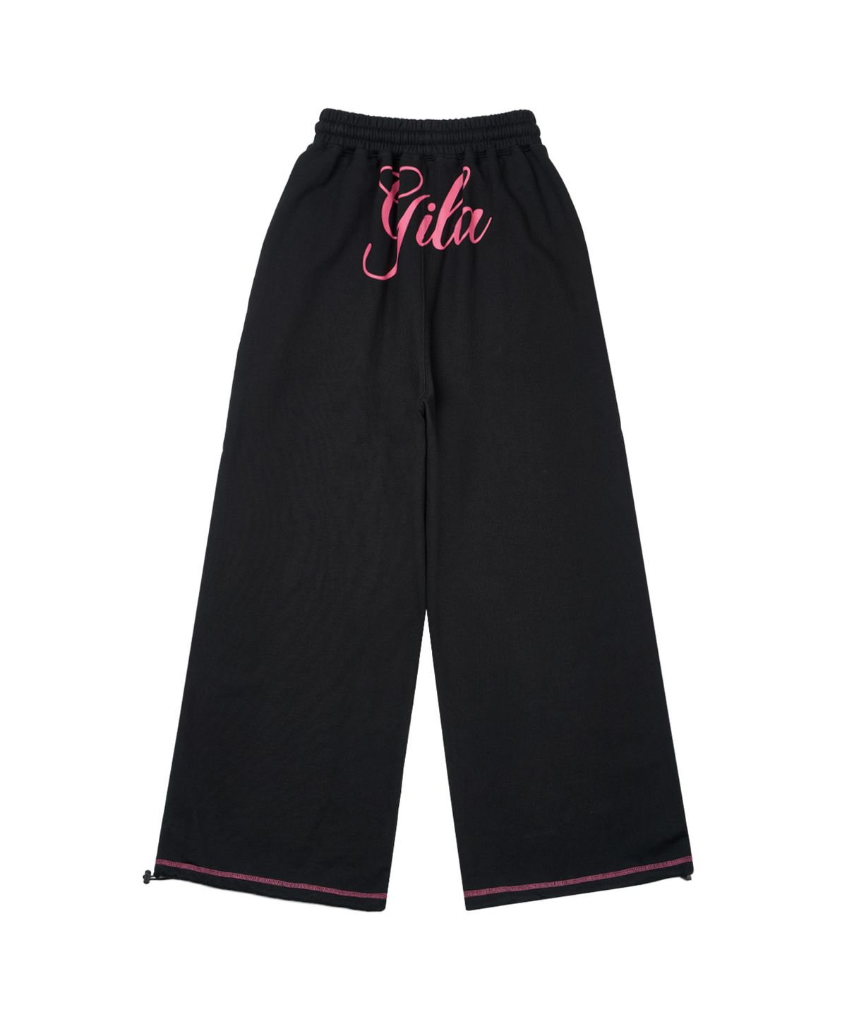 길라아카이브(GILAARCHIVE) STITCHED SMALL LOGO SWEAT PANTS_BLACK