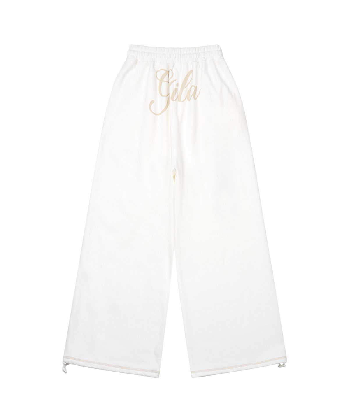 길라아카이브(GILAARCHIVE) STITCHED SMALL LOGO SWEAT PANTS_WHITE