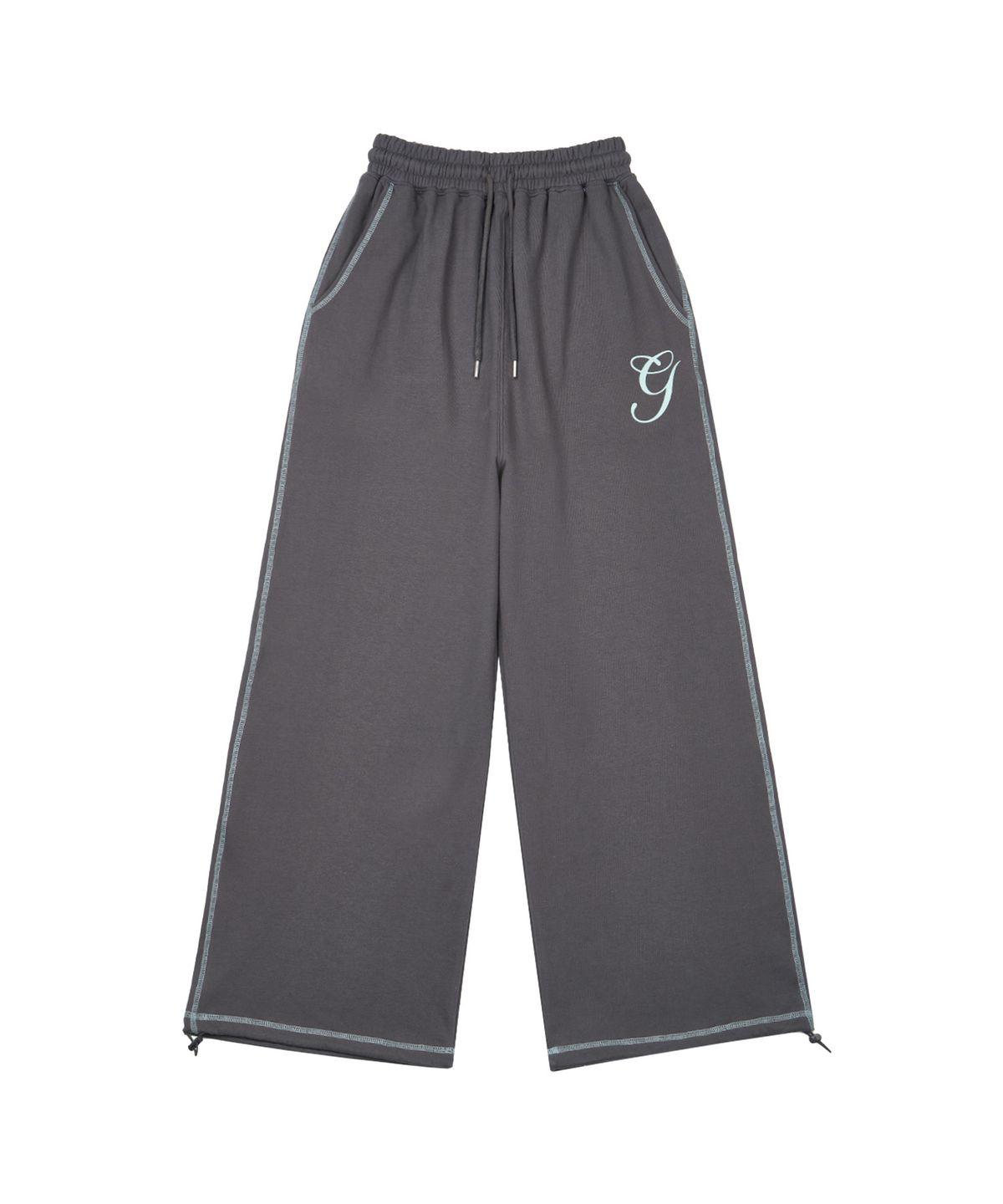 길라아카이브(GILAARCHIVE) STITCHED SMALL LOGO SWEAT PANTS_CHARCOAL
