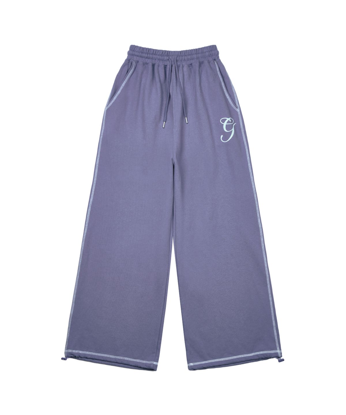 길라아카이브(GILAARCHIVE) STITCHED SMALL LOGO SWEAT PANTS_BLUE