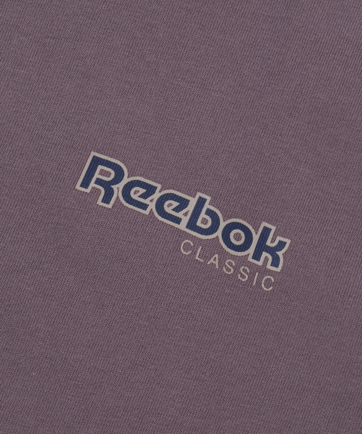 리복(REEBOK) 베이직 로고 워싱 반팔티 - 인디고 와인