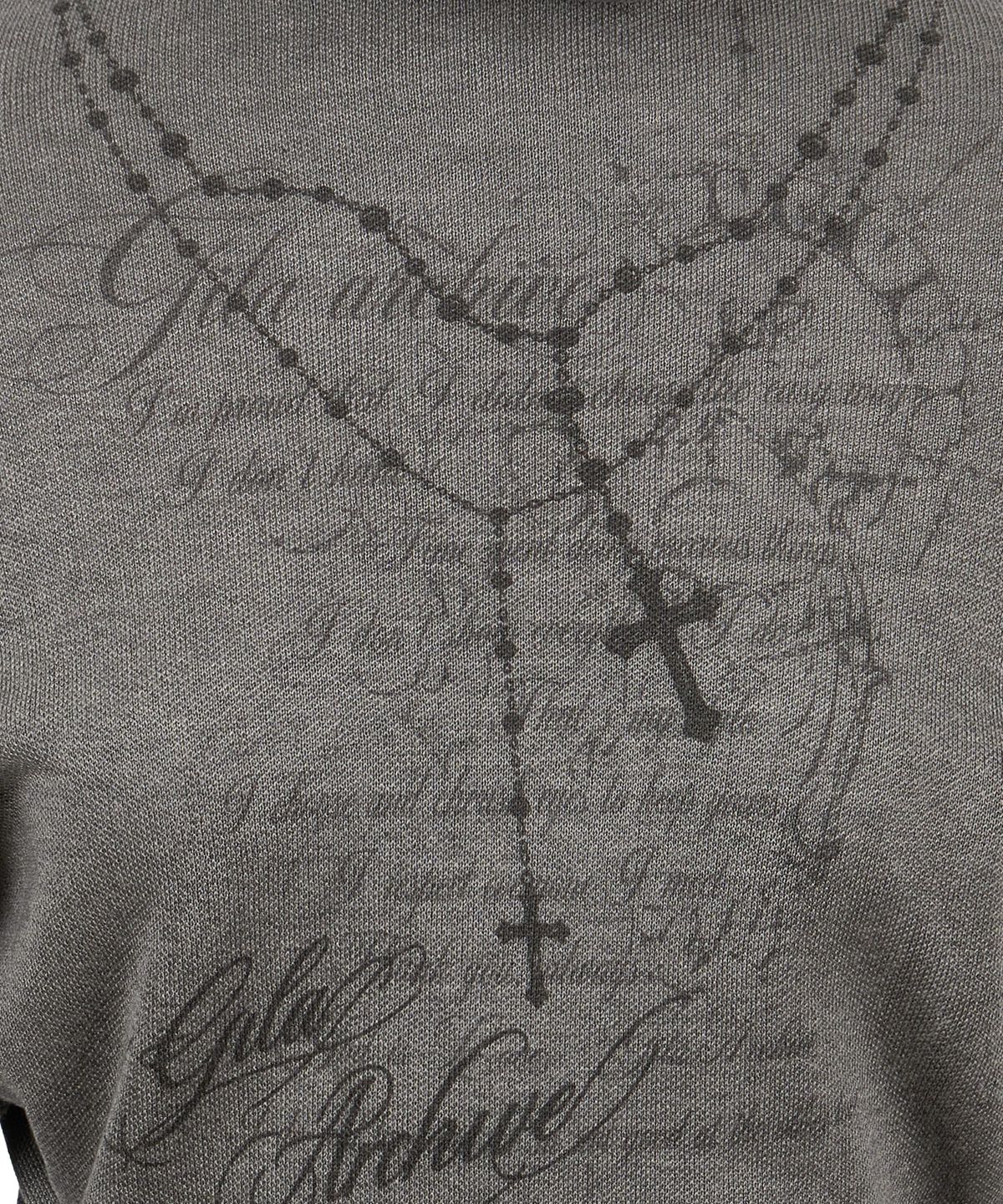 길라아카이브(GILAARCHIVE) HIGH NECK COWL GRAPHIC KNIT_GREY