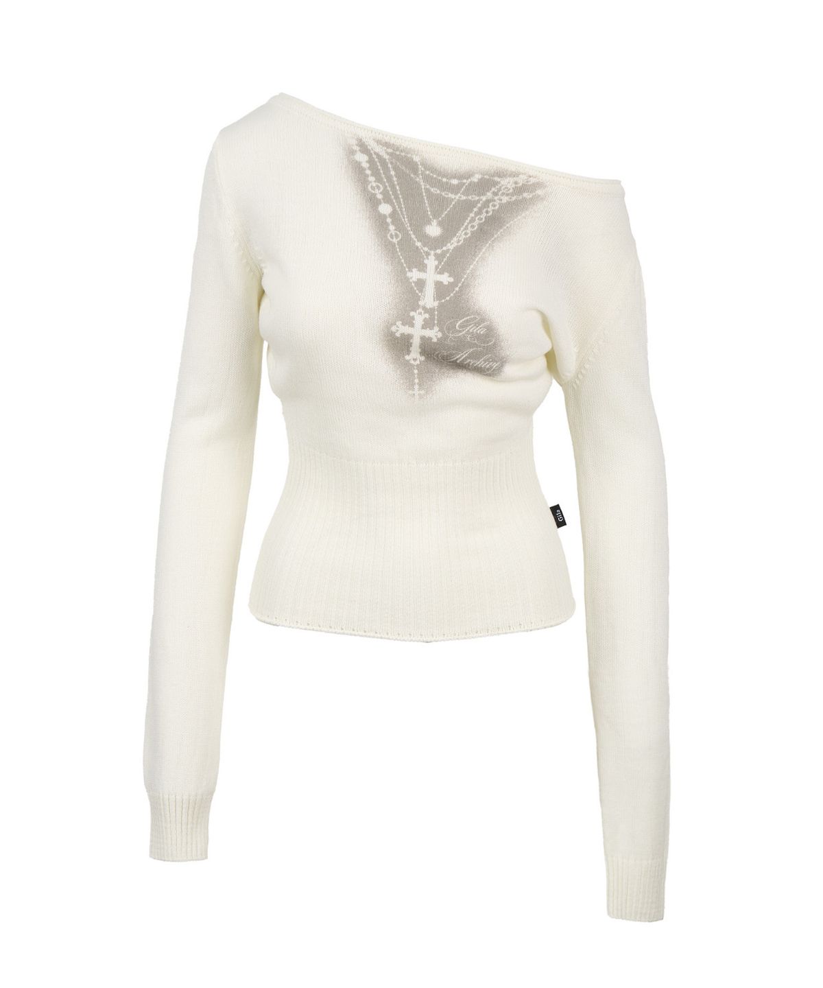 길라아카이브(GILAARCHIVE) NECKLACE OFF SHOULDER KNIT_IVORY