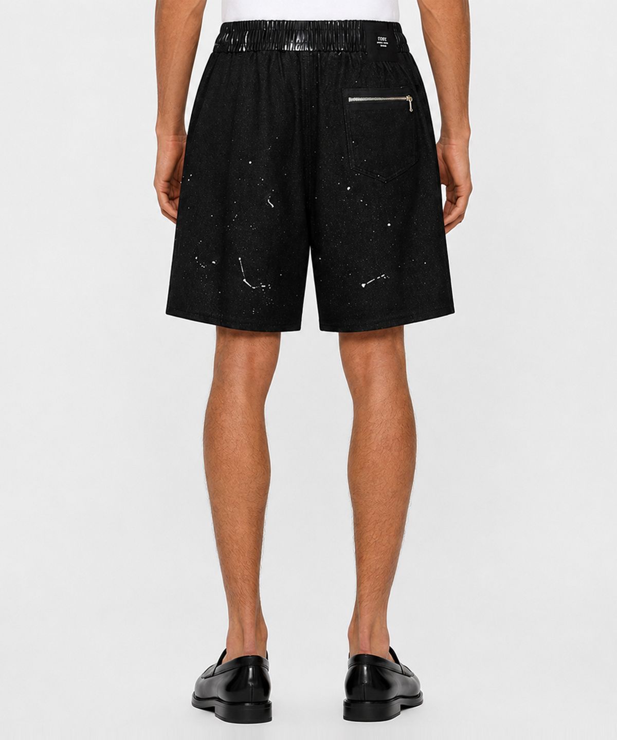 스트라이크(STRIKE) Atelier Painted Relaxed Denim Shorts (BLACK)