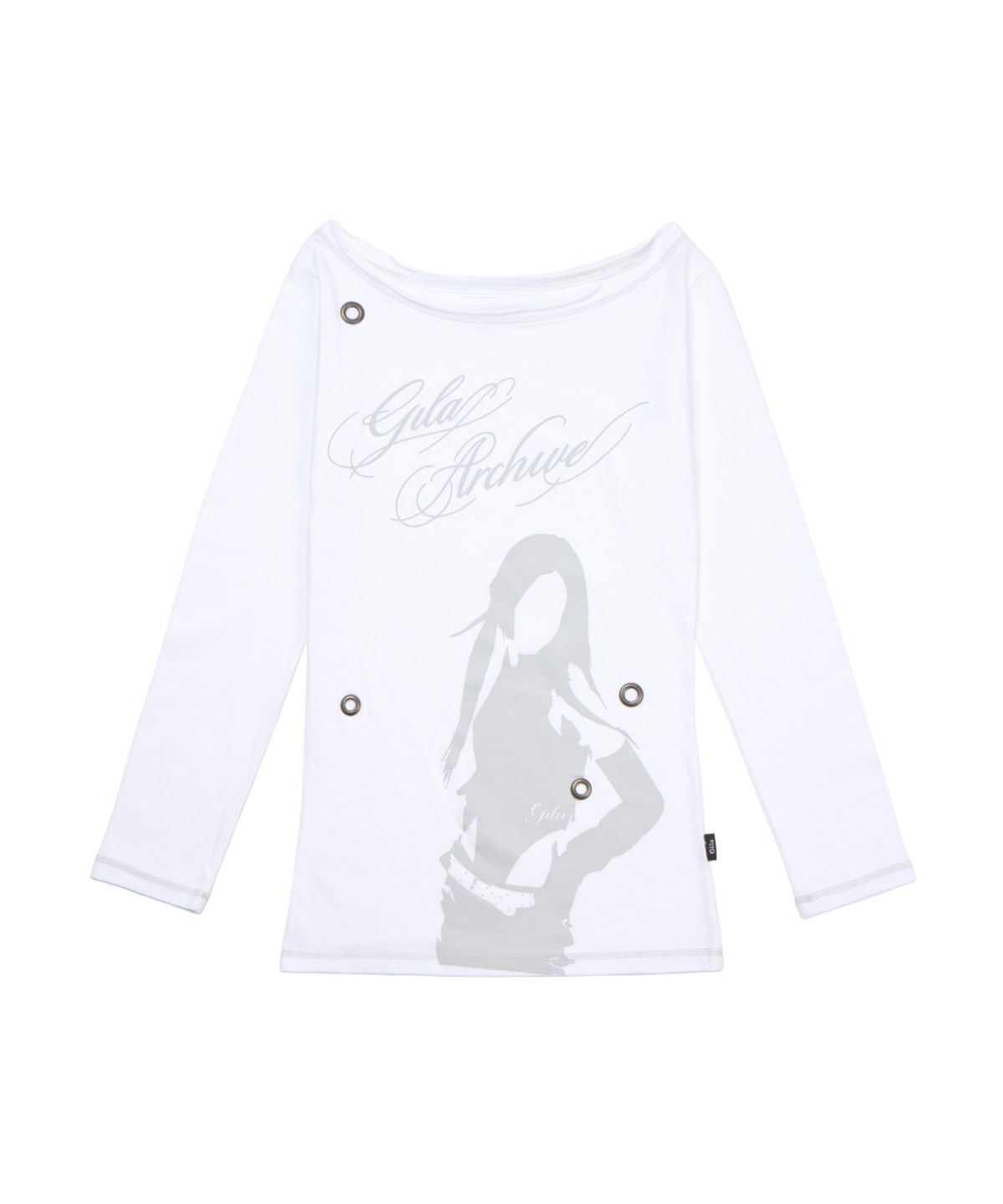 길라아카이브(GILAARCHIVE) ONE SHOULDER EYELET LONG SLEEVE_WHITE
