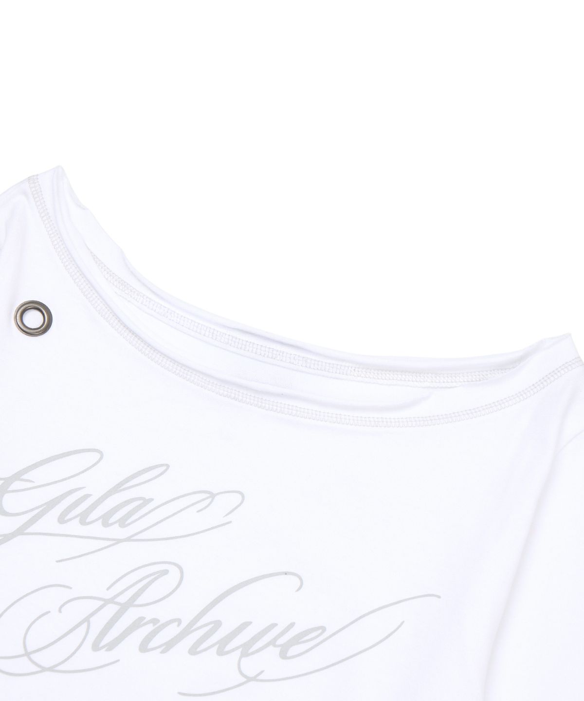 길라아카이브(GILAARCHIVE) ONE SHOULDER EYELET LONG SLEEVE_WHITE