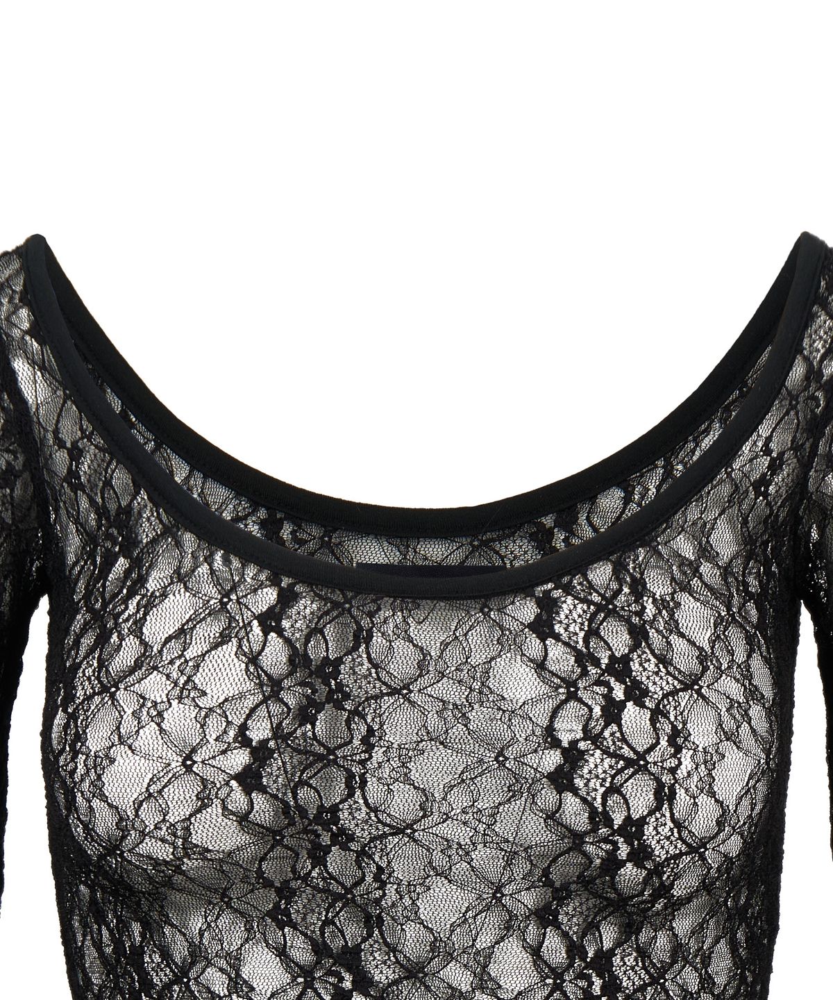 길라아카이브(GILAARCHIVE) LAYERED LACE STRAP LONG SLEEVE_BLACK