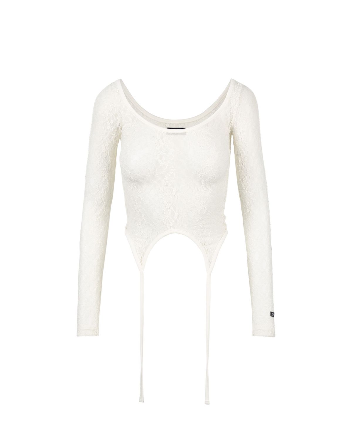 길라아카이브(GILAARCHIVE) LAYERED LACE STRAP LONG SLEEVE_WHITE