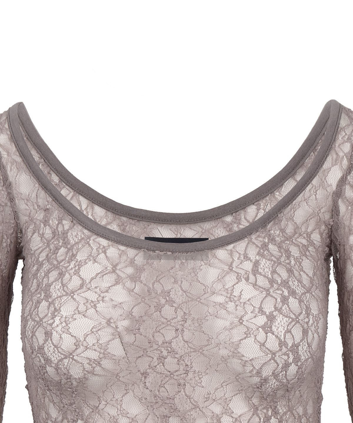 길라아카이브(GILAARCHIVE) LAYERED LACE STRAP LONG SLEEVE_BROWN