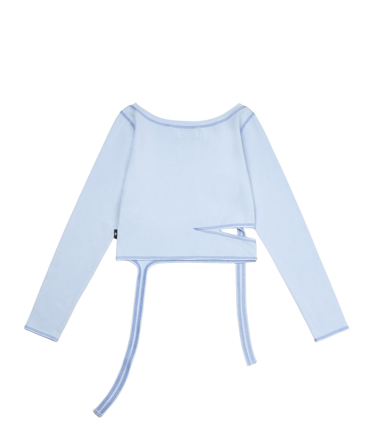 길라아카이브(GILAARCHIVE) 2-WAY STRAP CROP LONG SLEEVE_BLUE