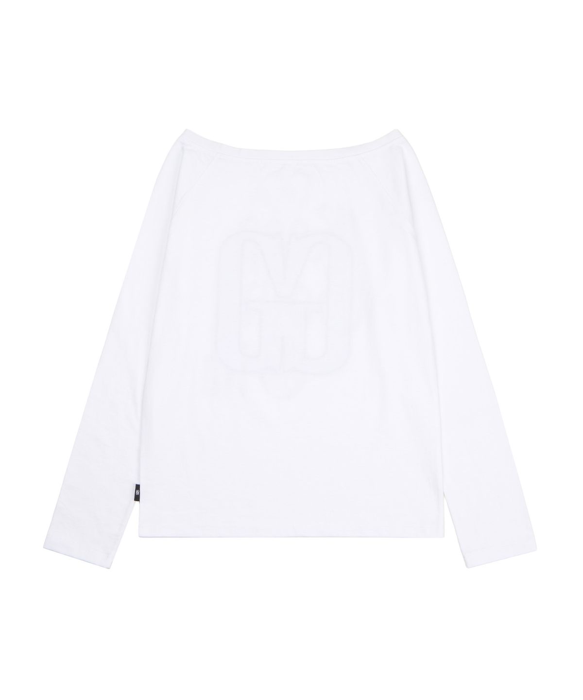 길라아카이브(GILAARCHIVE) APPLIQUE STUD G LOGO LONG SLEEVE_WHITE