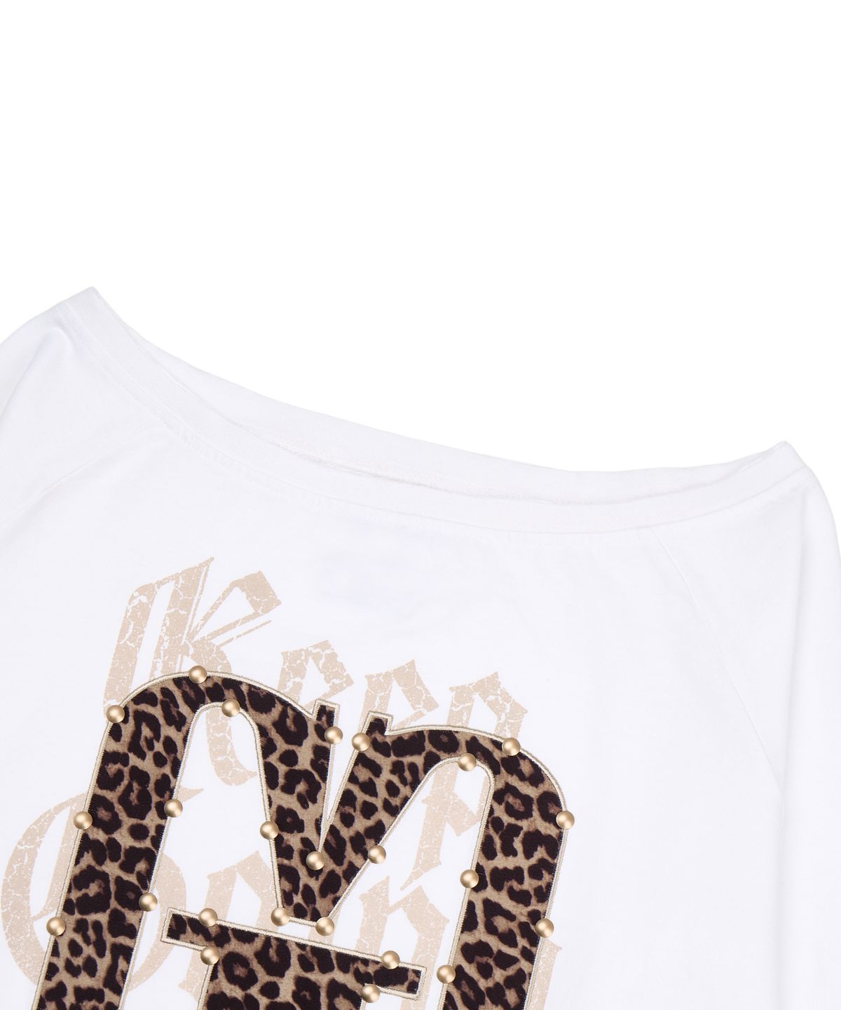 길라아카이브(GILAARCHIVE) APPLIQUE STUD G LOGO LONG SLEEVE_WHITE
