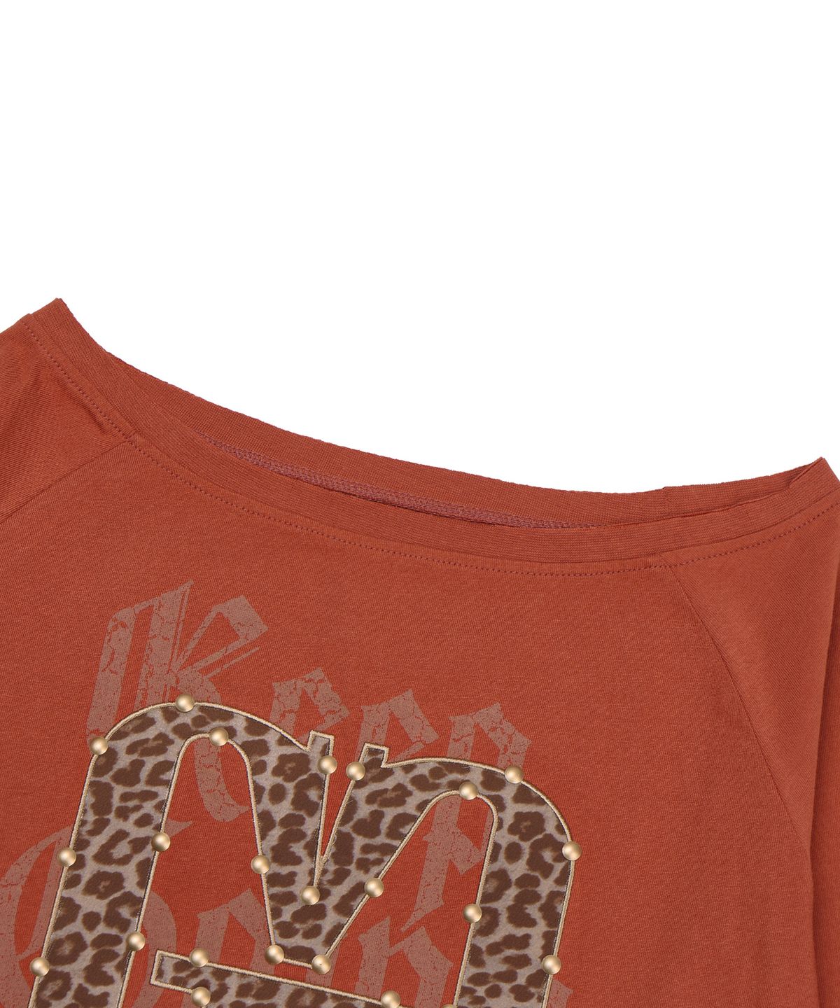 길라아카이브(GILAARCHIVE) APPLIQUE STUD G LOGO LONG SLEEVE_ORANGE