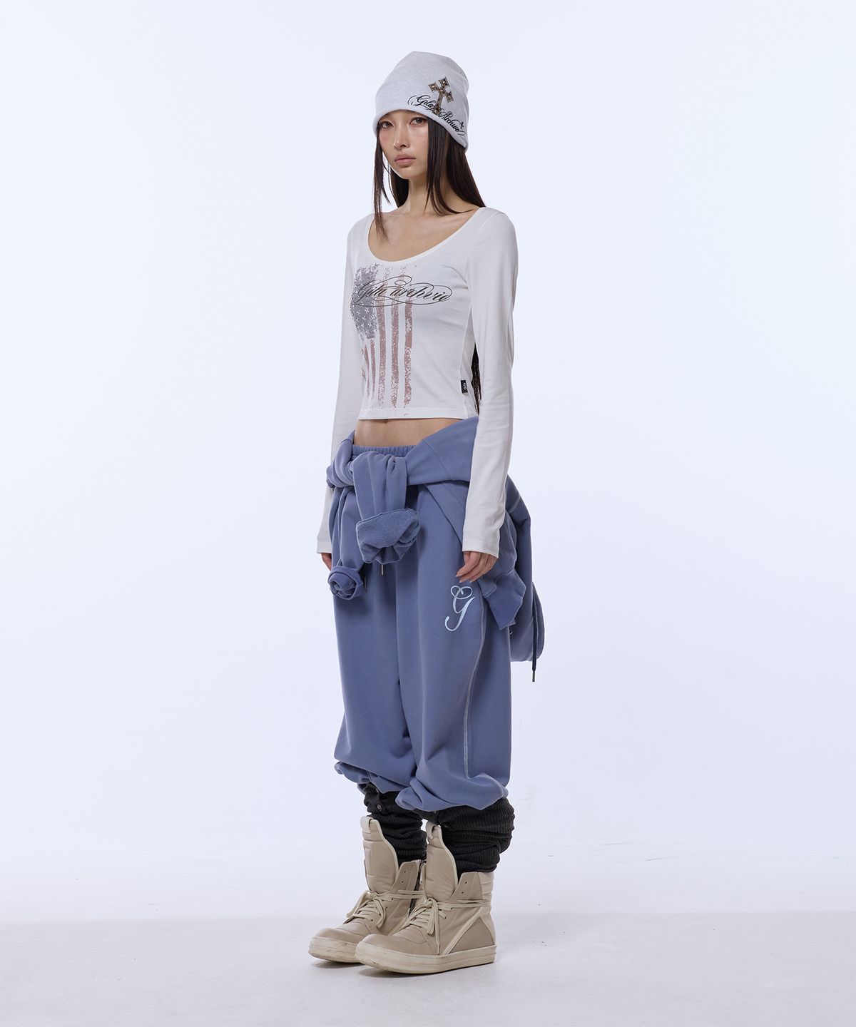 길라아카이브(GILAARCHIVE) USA STAR CROP LONG SLEEVE_WHITE