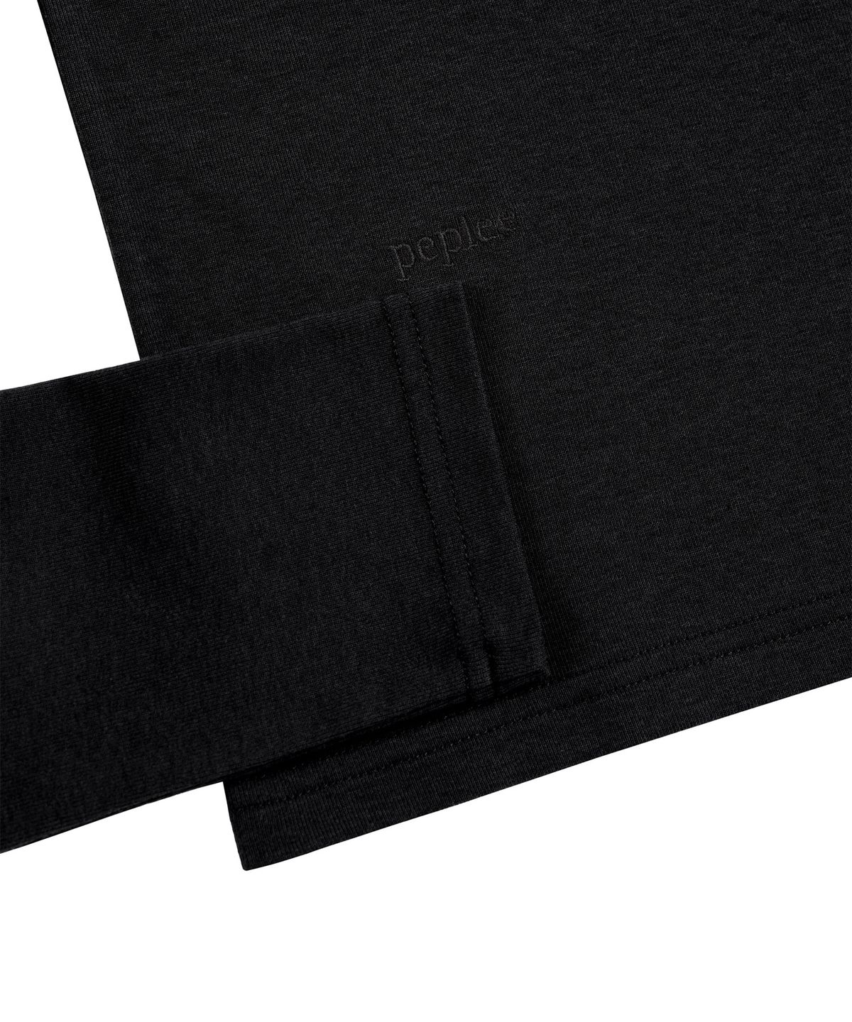 페플리(PEPLEE) V-Neck Pocket Long Sleeve (Black)