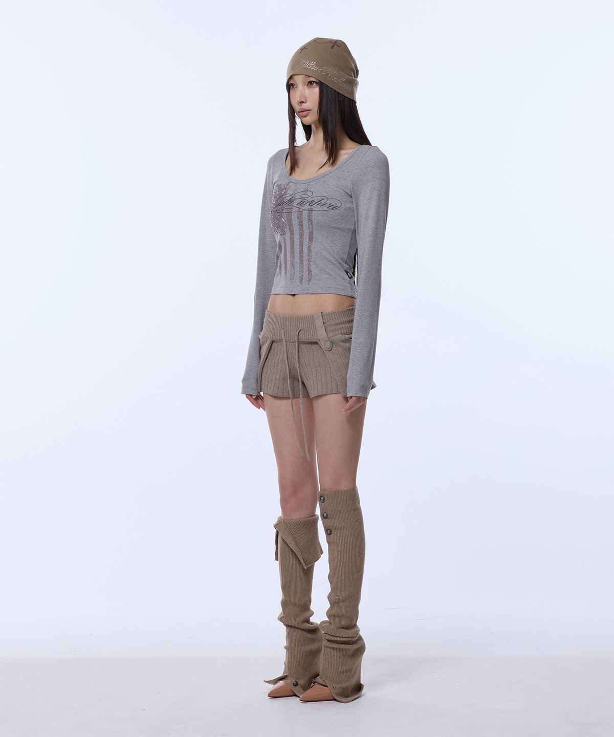 길라아카이브(GILAARCHIVE) USA STAR CROP LONG SLEEVE_GREY