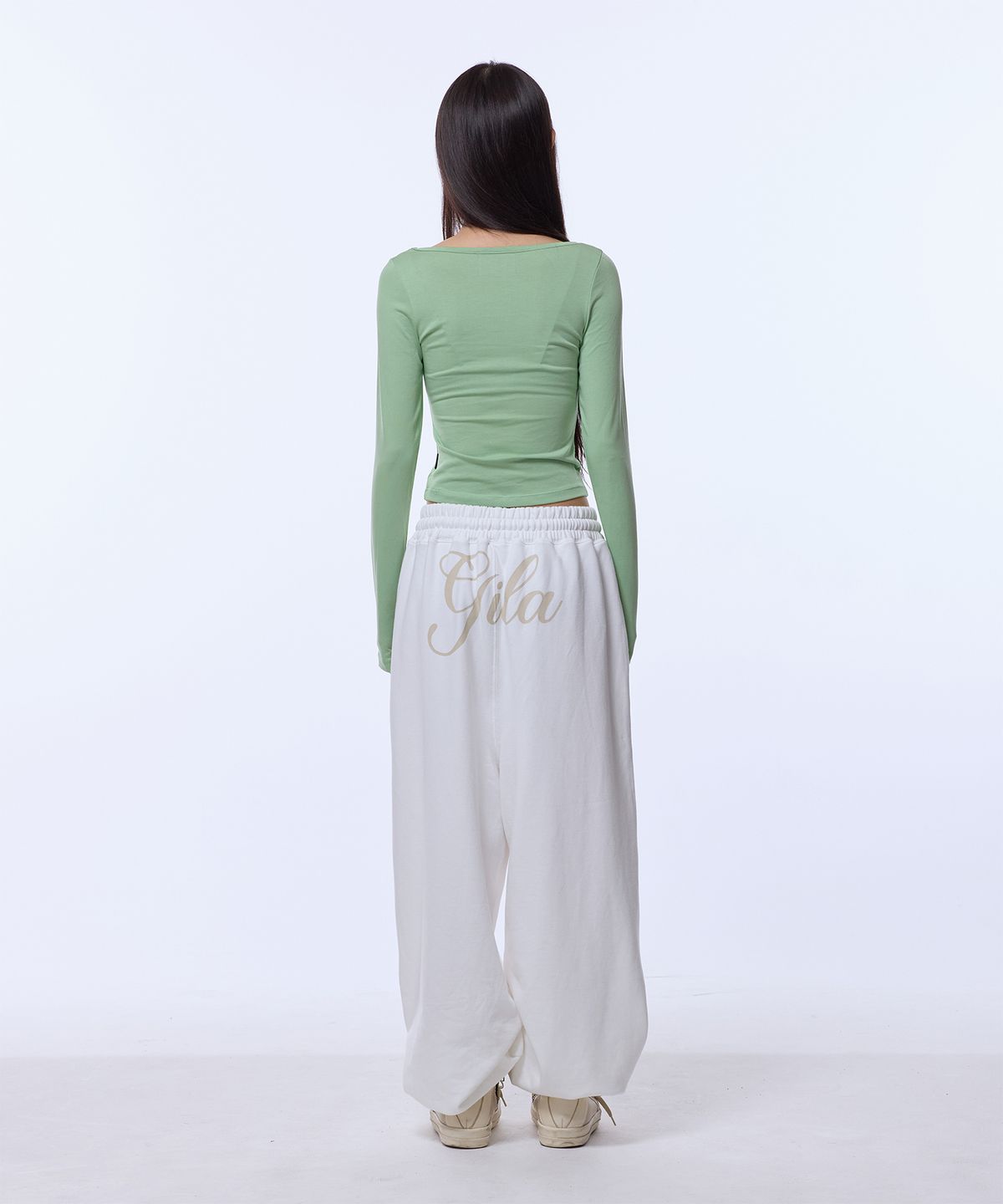 길라아카이브(GILAARCHIVE) USA STAR CROP LONG SLEEVE_SAGE GREEN