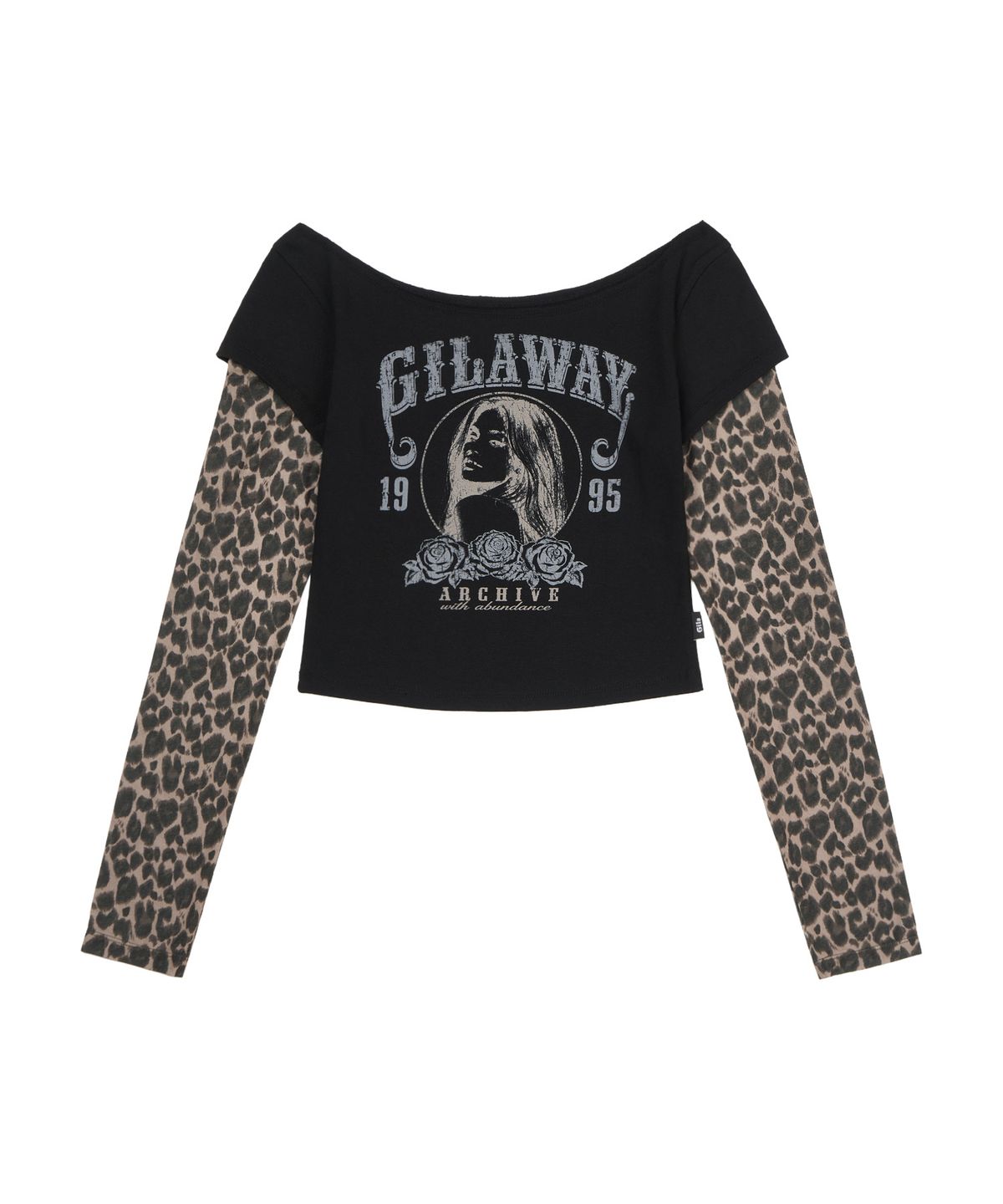 길라아카이브(GILAARCHIVE) RUNAWAY GIRL LEOPARD LONG SLEEVE_BLACK
