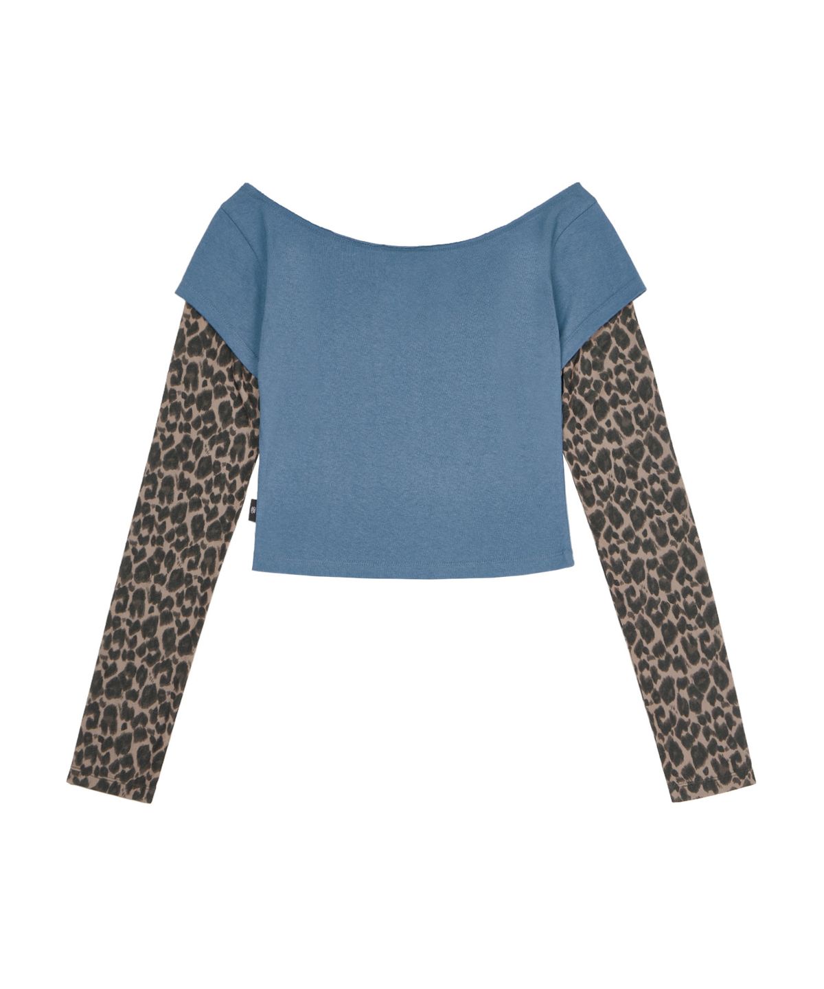 길라아카이브(GILAARCHIVE) RUNAWAY GIRL LEOPARD LONG SLEEVE_BLUE