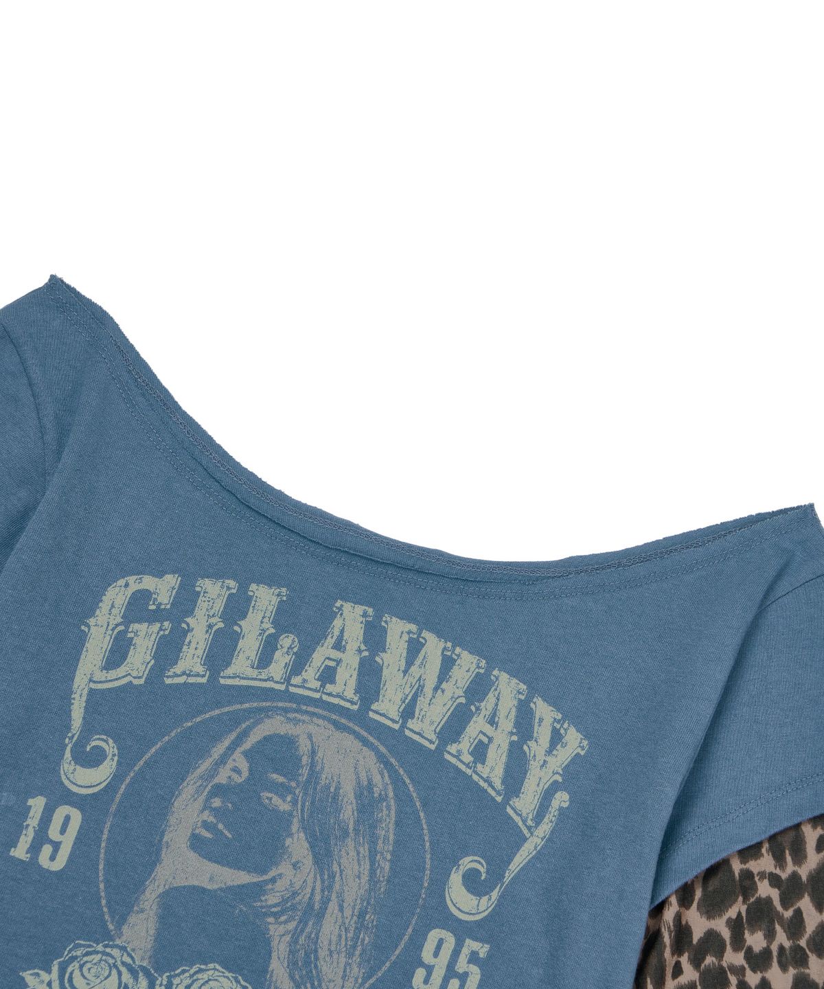 길라아카이브(GILAARCHIVE) RUNAWAY GIRL LEOPARD LONG SLEEVE_BLUE