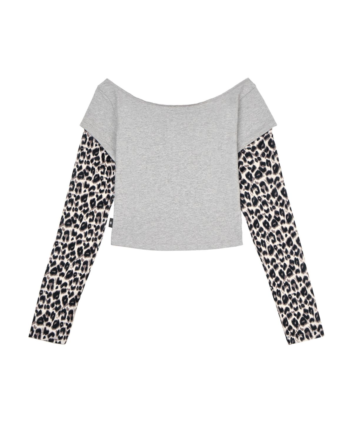 길라아카이브(GILAARCHIVE) RUNAWAY GIRL LEOPARD LONG SLEEVE_GREY