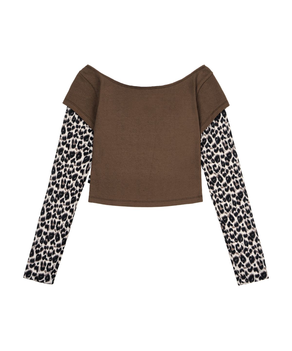 길라아카이브(GILAARCHIVE) RUNAWAY GIRL LEOPARD LONG SLEEVE_BROWN