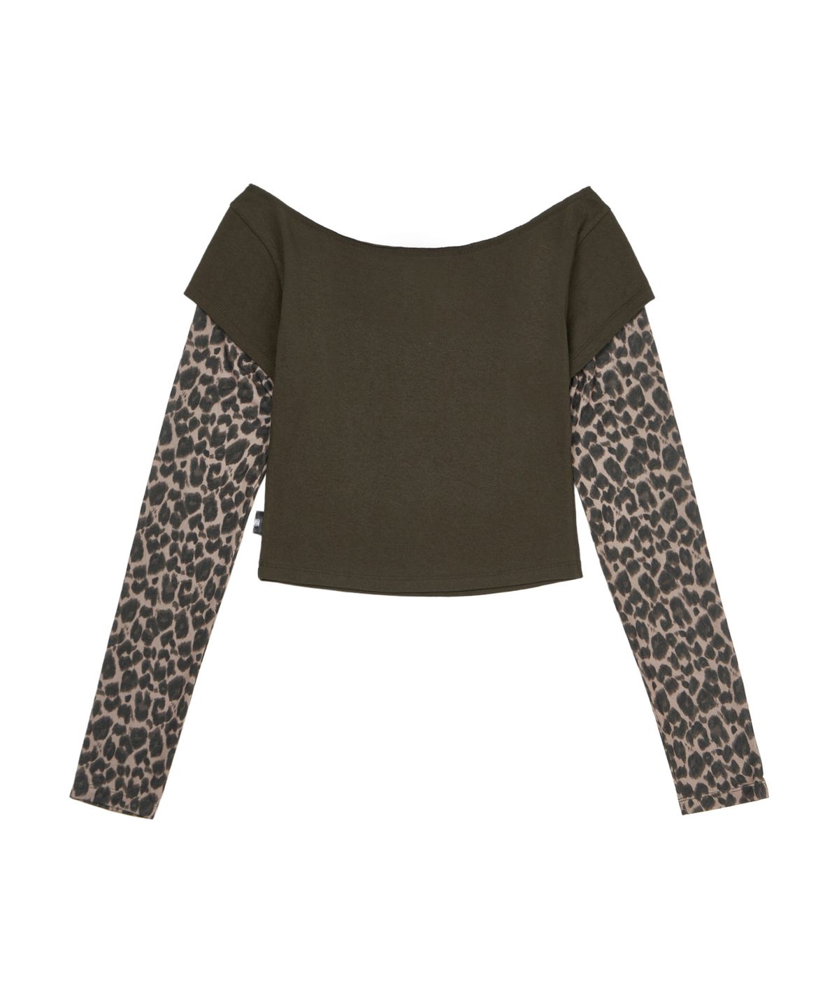 길라아카이브(GILAARCHIVE) RUNAWAY GIRL LEOPARD LONG SLEEVE_GREEN