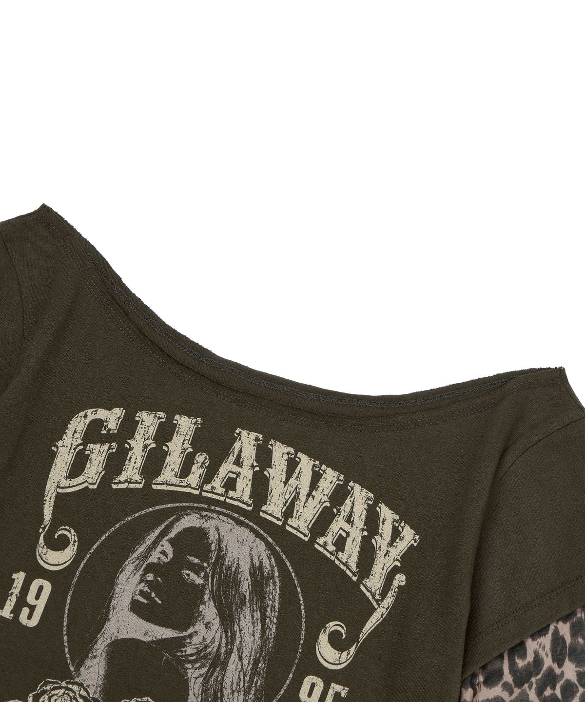 길라아카이브(GILAARCHIVE) RUNAWAY GIRL LEOPARD LONG SLEEVE_GREEN