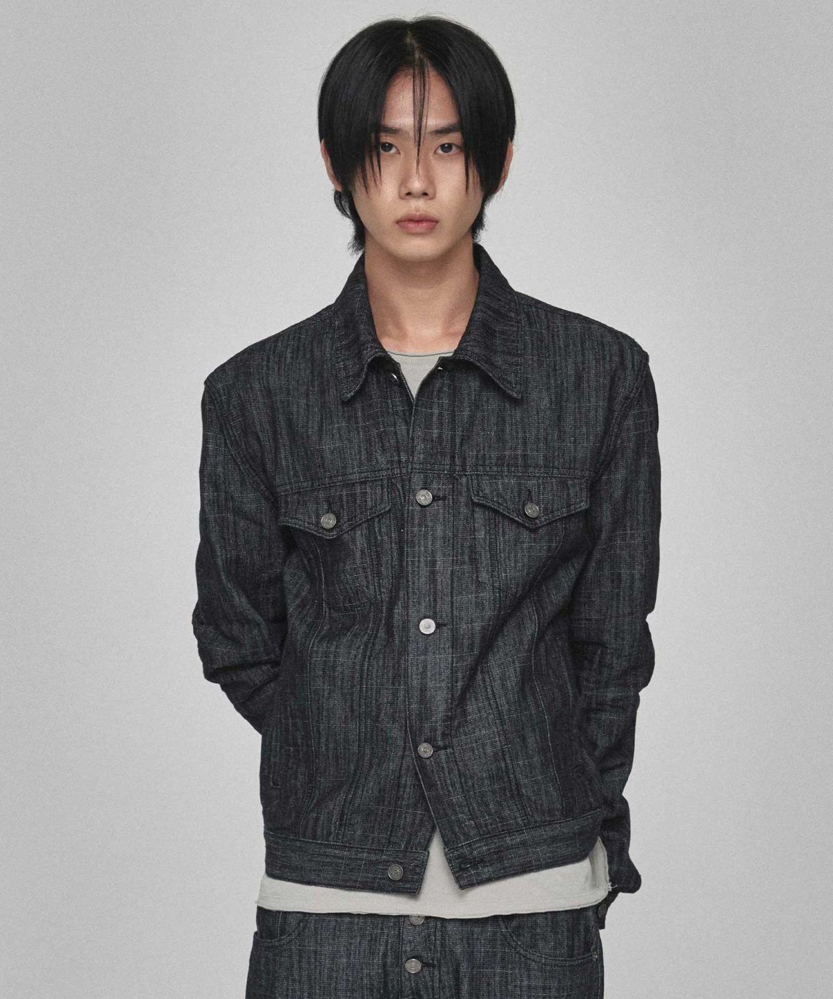 기철(KICHUL) Raw Denim Jacket (Black)