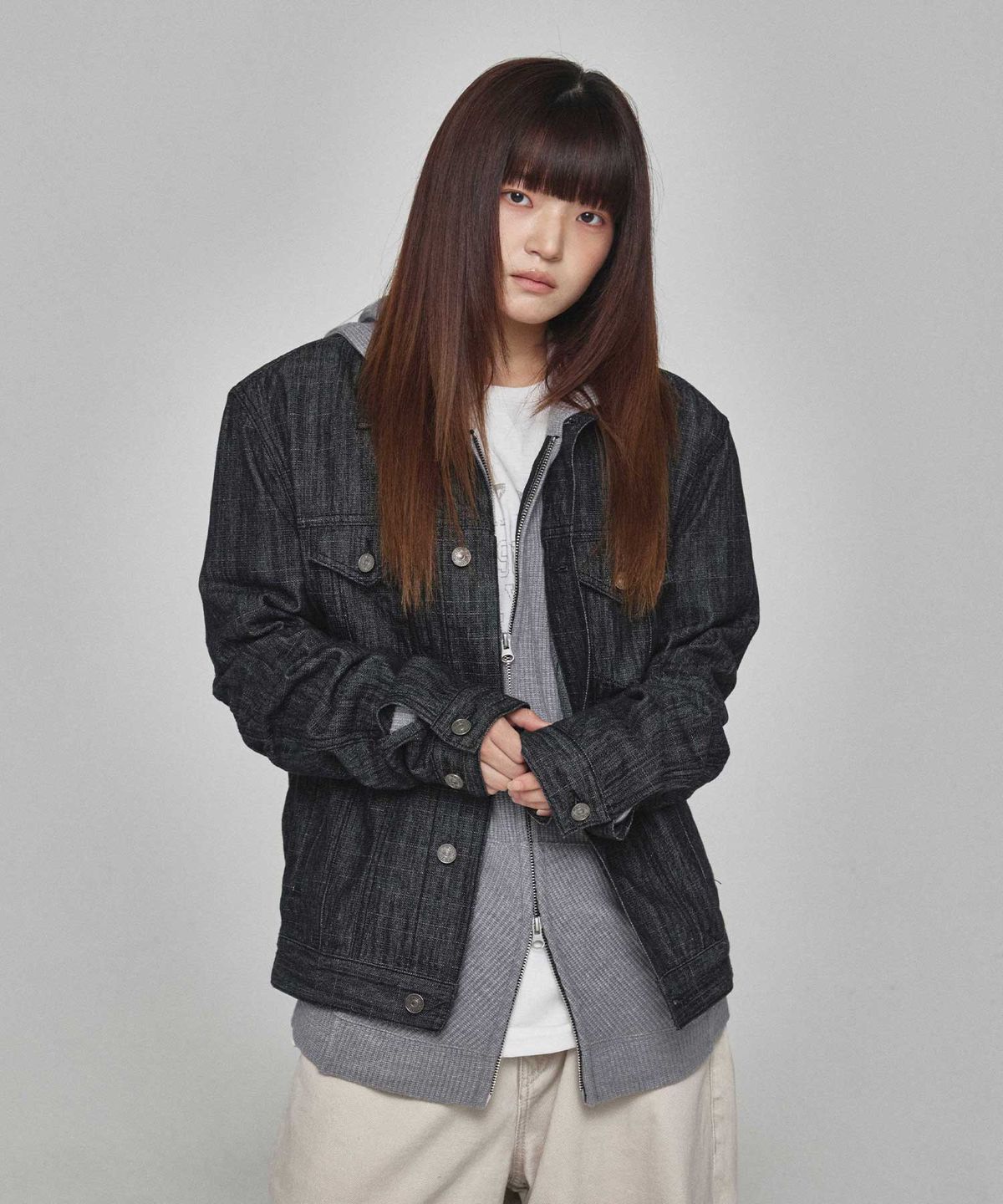 기철(KICHUL) Raw Denim Jacket (Black)
