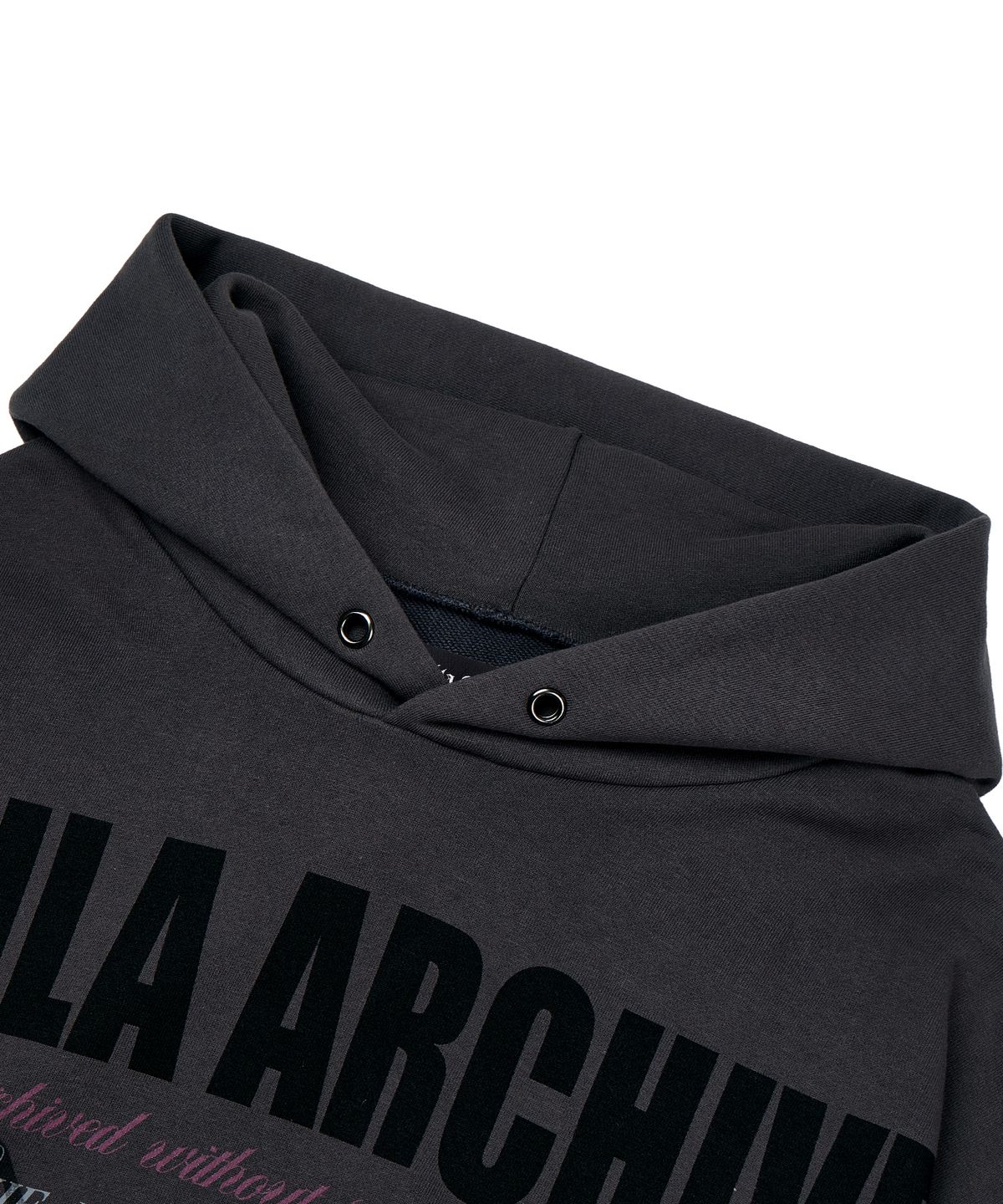길라아카이브(GILAARCHIVE) TWICE GIRL OVER SIZE HOODED_CHARCOAL